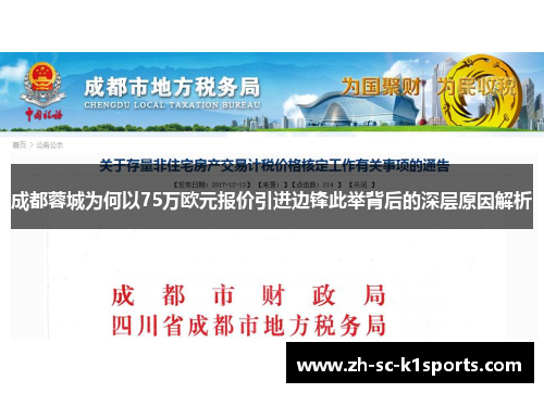 成都蓉城为何以75万欧元报价引进边锋此举背后的深层原因解析 成都蓉城为何以75万欧元报价引进边锋此举背后的深层原因解析